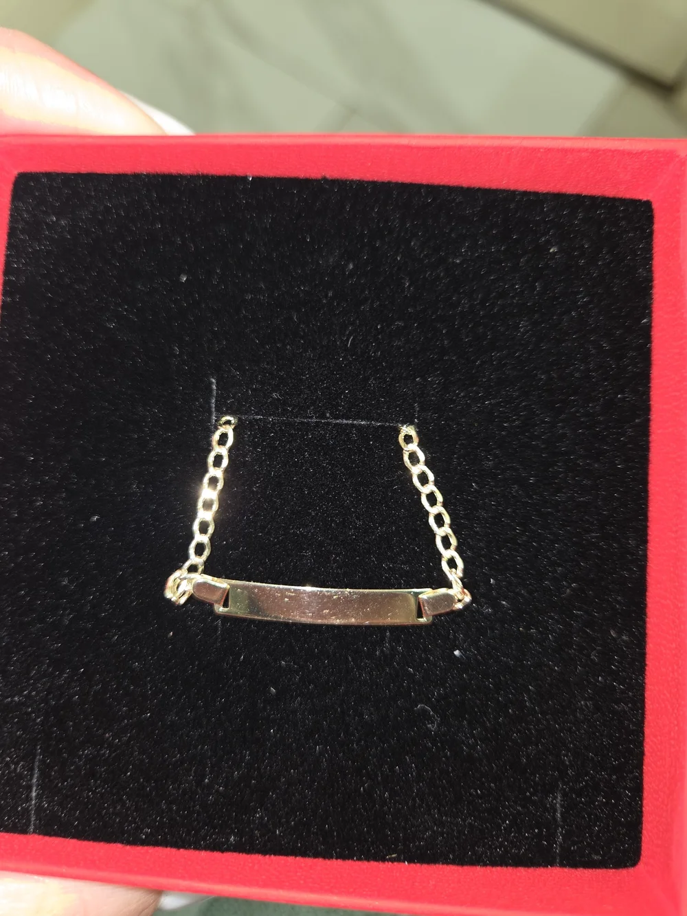 10k Yellow Gold Baby ID Bracelet - New with Gift Box - 6 Inches